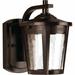 Alcott Hill® Meador Seeded Glass Outdoor Wall Lantern Aluminum/Glass/Metal in Brown | 9.75 H x 7.5 W x 9.12 D in | Wayfair ALTH3075 42474824