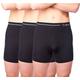 Chaffree Mens Coolmax Anti Chafing Long Leg Boxer Shorts, Seamless Anti Bacterial Breathable Moisture Sweat Control, Quick Dry Sports Exercise Underwear Briefs, 3 Pack (2XL; Leg-Long, Black)