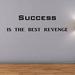 Winston Porter Success Is the Best Revenge Vinyl Encouraging Quotes Wall Decal Vinyl in Black/Gray | 6 H x 22 W in | Wayfair