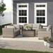 Lark Manor™ Anupras 7 Piece Outdoor Sectional Conversation Set w/ Storage Coffee Table Synthetic Wicker/All - Weather Wicker/Wicker/Rattan | Wayfair