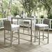 Conduit 5 Piece Outdoor Patio Wicker Rattan Set by Modway Glass/Wicker/Rattan in White | 39.5 H x 87 W x 55.5 D in | Wayfair EEI-3722-LGR-WHI-SET