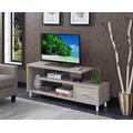 Seal II 1 Drawer 60 inch TV Stand with Shelves in Ice White - Convenience Concepts 151750IW
