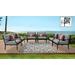 kathy ireland Homes & Gardens Madison Ave. 6 Piece Outdoor Aluminum Patio Furniture Set 06w in Slate - TK Classics Madison-06W-Grey