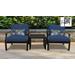 kathy ireland Homes & Gardens Madison Ave. 3 Piece Outdoor Aluminum Patio Furniture Set 03a in Midnight - TK Classics Madison-03A-Navy