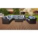 kathy ireland Homes & Gardens River Brook 10 Piece Outdoor Wicker Patio Furniture Set 10a in Slate - TK Classics River-10A-Grey