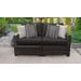 kathy ireland Homes & Gardens River Brook 2 Piece Outdoor Wicker Patio Furniture Set 02a in Onyx - TK Classics River-02A-Black