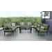 kathy ireland Homes & Gardens Madison Ave. 7 Piece Outdoor Aluminum Patio Furniture Set 07e in Forest - TK Classics Madison-07E-Cilantro