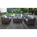 kathy ireland Homes & Gardens River Brook 7 Piece Outdoor Wicker Patio Furniture Set 07e in Tranquil - TK Classics River-07E-Spa