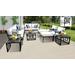 kathy ireland Homes & Gardens Madison Ave. 12 Piece Outdoor Aluminum Patio Furniture Set 12h in Snow - TK Classics Madison-12H