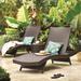 Ivy Bronx East Village 3 Piece Sun Lounger Set w/ Table Wicker/Rattan | 15 H x 27.5 W x 79.25 D in | Outdoor Furniture | Wayfair