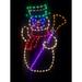 Lori's Lighted D'Lites Snowman w/ Broom Christmas Holiday Lighted Display Metal in Blue/Green/Indigo | 52 H x 29 W in | Wayfair 501-SMWB