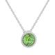 Tuscany Silver Women's Sterling Silver Light Green Swarovski Crystal August Birthstone Necklace of Length 46 cm/18 Inch