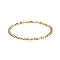 CARISSIMA Gold Men's 9 ct Yellow Gold 4 mm Hollow Flat Curb Chain Bracelet of Length 18 cm/7 Inch