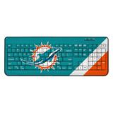Miami Dolphins Diagonal Stripe Wireless Keyboard