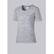 BP 1715-235-21-M T-Shirt für Frauen, Space-Dye-Stoff, 1/2 Ärmel, Rundhals, 170,00 g/m² Stoffmischung mit Stretch, Weltraum-Weiß, M