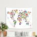 East Urban Home Michael Tompsett - Art Pause Dogs Map of the World Map Tapestry in White | 68 H x 80 W in | Wayfair