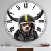 East Urban Home Little Dog w/ Attitude - Large Modern Wall Clock Metal in Black | 23 H x 23 W x 1 D in | Wayfair D48024E8A56A43C28EDA6F8416969ECC