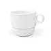 Front Of The House Monaco Stackable Coffee Mug Porcelain/Ceramic in White | 3.5 H x 3.75 W in | Wayfair DMU016WHP23