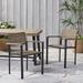 Union Rustic Burlwood Patio Dining Armchair Wood in Gray | 32 H x 23.5 W x 20.75 D in | Wayfair 28C14523678E447A92DEAAE3667C689B