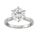 Charles & Colvard 14k White Gold 3 1/10 Carat T.W. Lab-Created Moissanite Solitaire Engagement Ring, Women's, Size: 7