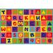 White 60 x 36 W in Rug - Zoomie Kids Suazo Kids Alphabet Letters Multicolor Area Rug Polypropylene | 60 H x 36 W in | Wayfair