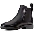 Clarks Damen Griffin Plaza Chelsea Boots, Schwarz (Black Leather), 38 EU