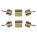 Trinca-Ferro Striped Bone 1.2" Length Square Knob Multipack Crystal & Glass in Brown/White | 1.2 H x 1.2 W in | Wayfair WF_55530011