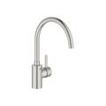 Grohe - Eurosmart Cosmopolitan Mitigeur monocommande évier, Zero SuperSteel (32843DC2)