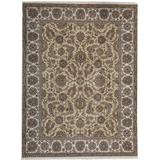 Brown 146 x 109 W in Rug - Bokara Rug Co, Inc. Trinity Hand-Knotted High-Quality Gold & Ivory Area Rug Wool | 146 H x 109 W in | Wayfair