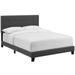 Amira Twin Upholstered Fabric Bed in Gray - East End Imports MOD-5999-GRY