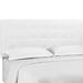 Paisley Tufted King & California King Upholstered Faux Leather Headboard in White - East End Imports MOD-5857-WHI