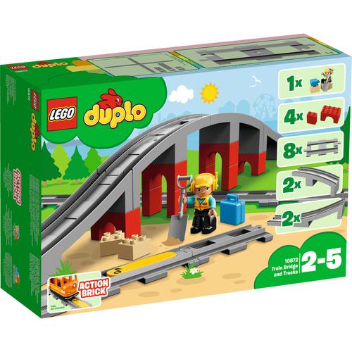 LEGO® DUPLO® Eisenbahnbrücke und Schienen 10872, bunt