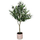 Vickerman 609644 - 4' Green Potted Olive Tree (FH190340) Olive Home Office Tree