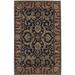 Black/Blue 73 W in Area Rug - Bokara Rug Co, Inc. Trinity Navy/Crimson/Brown Oriental Handmade Hand-Knotted Rectangle 6'1" x 9'3" Area Rug | Wayfair