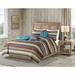 Winston Porter Altheimer Luxury Bohemian Reversible Comforter Set Polyester/Polyfill/Microfiber in Blue/Green | Wayfair