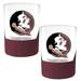 Florida State Seminoles 2-Pack 14oz. Rocks Glass Set with Silcone Grip