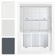 FURNISHED Grey Faux Wood Venetian Blinds 50mm Easy Fit Trimmable Child Safe Home Office Window Blinds, 120cm x 150cm