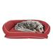 Carolina Pet Company Classic Canvas Bolster w/ Contrast Cording Polyester in Red/White | 10.5 H x 36 W x 27 D in | Wayfair 019460