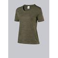 BP 1715-235-73-L T-Shirt für Frauen, Space-Dye-Stoff, 1/2 Ärmel, Rundhals, 170,00 g/m² Stoffmischung mit Stretch, Weltraum-Olive, L
