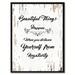 Winston Porter Beautiful Things Happen When You Distance Yourself From Negativity - Picture Frame Textual Art Print on Canvas in Black/White | Wayfair