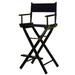 Casual Home Folding Director Chair w/ Canvas Solid Wood in Blue/Black | 45.5 H x 23 W x 19 D in | Wayfair CHFL1215 33418033