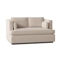 Duralee Central Park 59" Square Arm Loveseat Polyester in Brown | 33 H x 59 W x 42 D in | Wayfair WPG10-540-59.DW61176-8.Smoke Finish