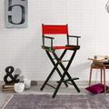 Casual Home Folding Director Chair w/ Canvas Solid Wood in Red/Black | 45.5 H x 23 W x 19 D in | Wayfair CHFL1215 33418034