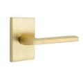 Emtek Cortina Privacy (Bed & Bath) Door Lever w/ Rectangle Rosette | 4 H x 6 W x 2.13 D in | Wayfair 5212HLOUS4LH