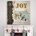 The Holiday Aisle® 'Vintage Tag Deer Raccoon' Graphic Art Print Canvas/Metal in Brown/Green | 32 H x 32 W x 1.5 D in | Wayfair THLY2604 44374481