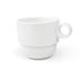 Front Of The House Monaco Stackable Coffee Mug Porcelain/Ceramic in White | 3.5 H x 3.75 W in | Wayfair DMU016BEP23