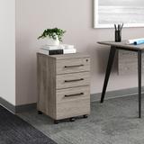 Upper Square™ Iona 3-Drawer Mobile Vertical Filing Cabinet Wood in Brown | 26.13 H x 15.75 W x 18.88 D in | Wayfair