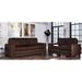 17 Stories Albinca 2 Piece Leather Living Room Set Genuine Leather in Brown | 34 H x 95 W x 40 D in | Wayfair Living Room Sets