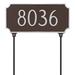 Montague Metal Products Inc. Double Sided Lawn Princeton Address Sign Plaque w/ Stakes | 7.25 H x 15.75 W x 0.38 D in | Wayfair TSH-5-CS-LS