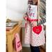 The Holiday Aisle® Pigg Made w/ Love Print Skirt Apron Cotton in Gray | 28 W in | Wayfair CAMZ11093